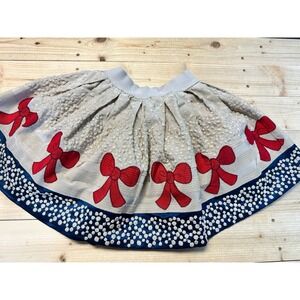 MONNALISA Skirt Kids Girl Beige Bows Dots Made in Italy Party 6